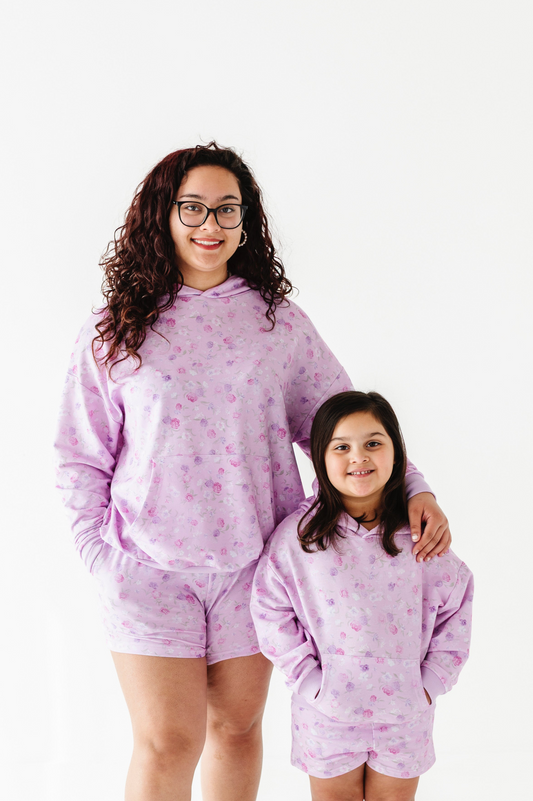 Lilac Petals Adult Hooded Sweatshirt