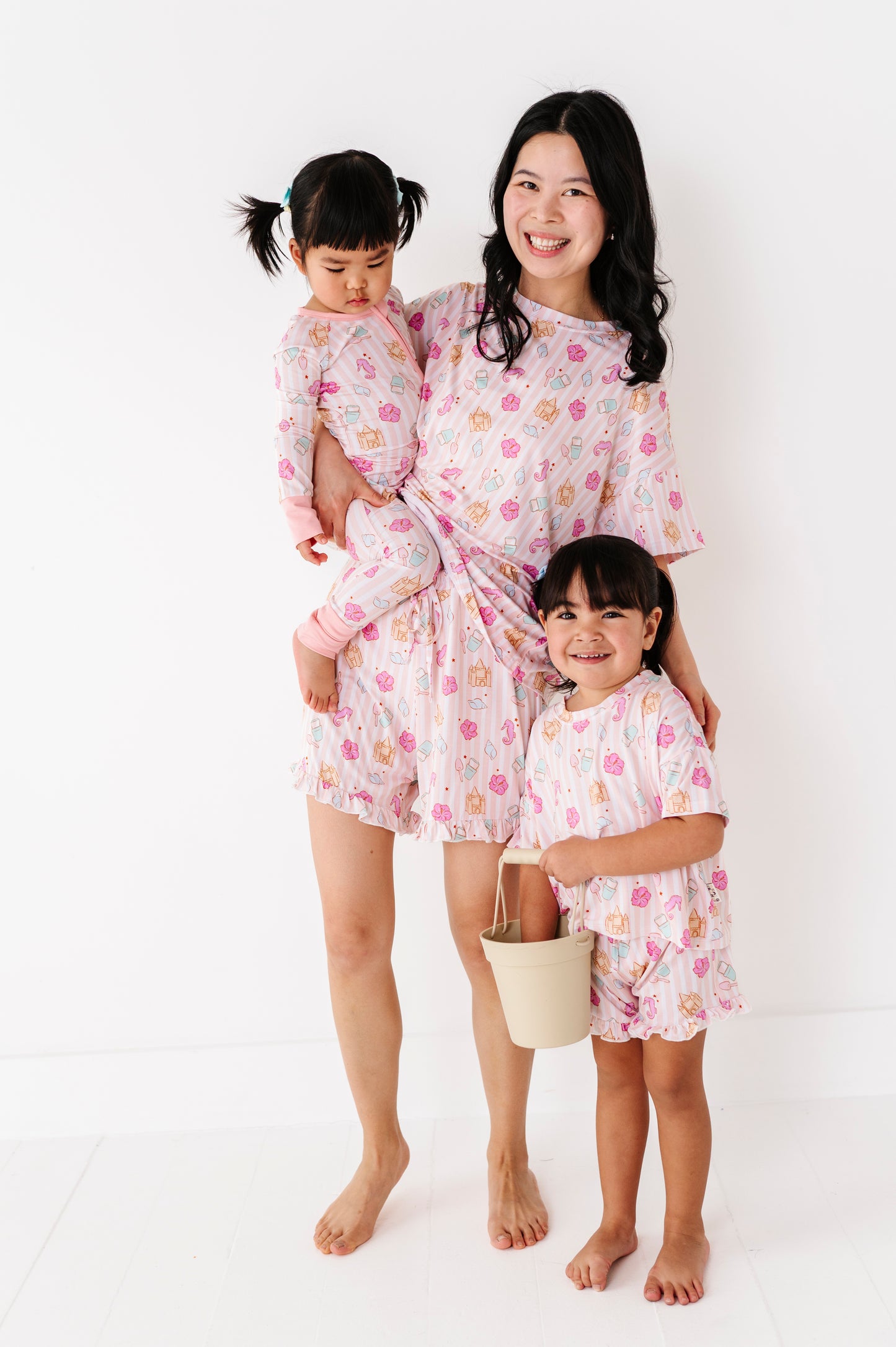 Hibiscus Harbor Adult Ruffle Short Set