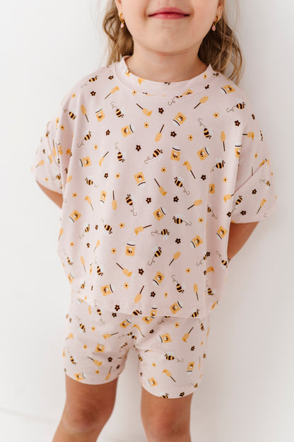 Local Honey Drawstring Short Set