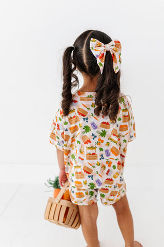 Farmers Market Mini Clip Bow