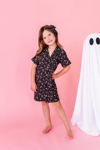 Moonlight Meadows Ribbed Button Up Gown (EST SHIP TIME 1-2 WEEKS)