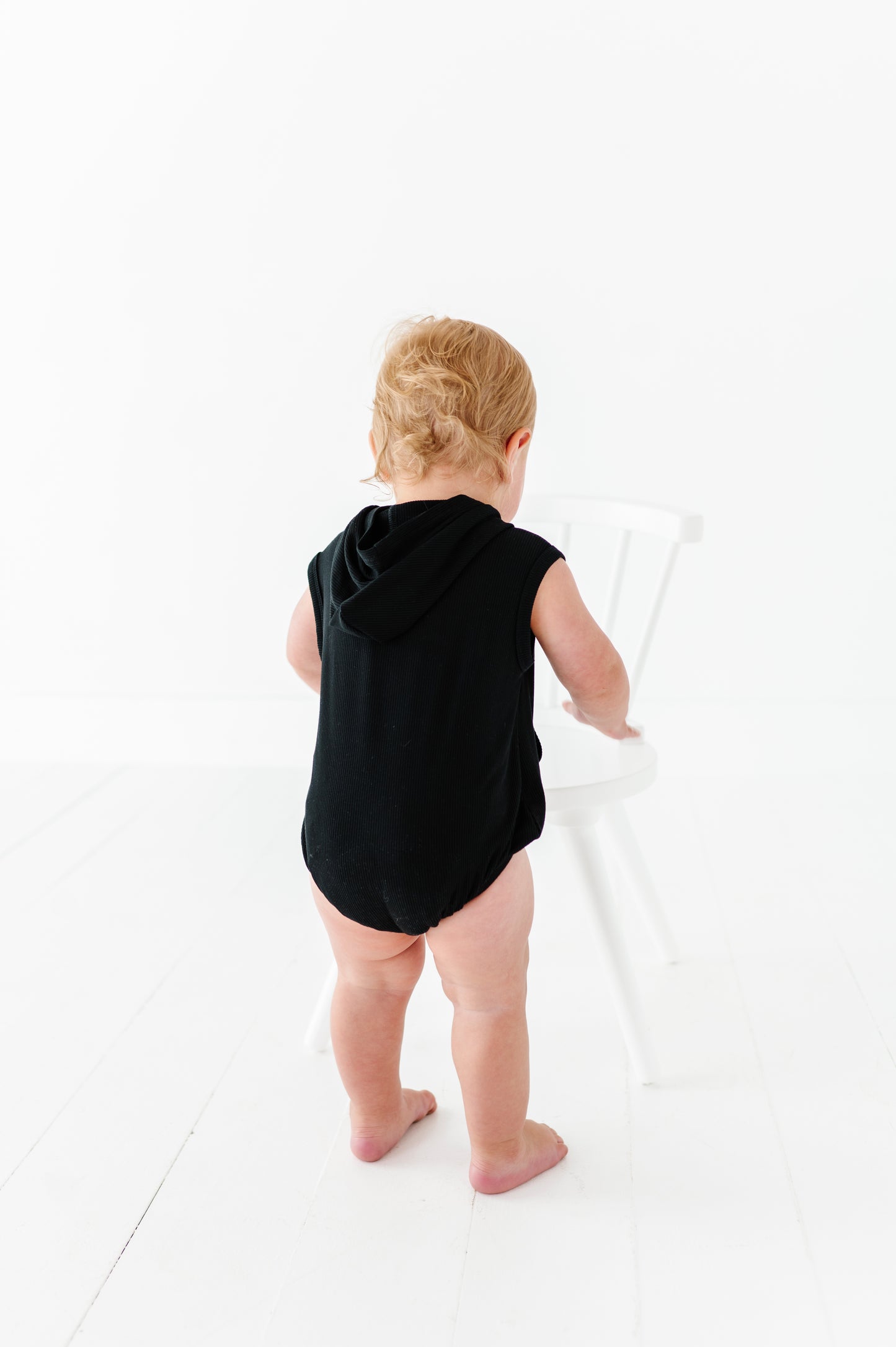 Black Ribbed Hooded Tank Bubble