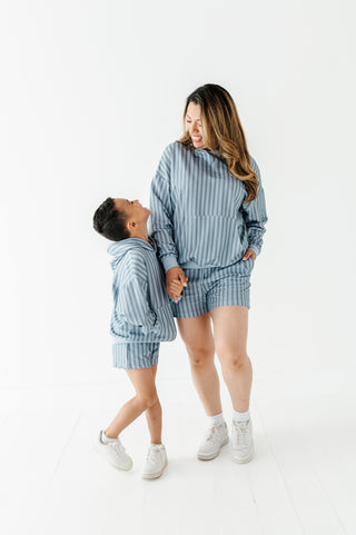 Harbor Stripe Adult Sweat Shorts