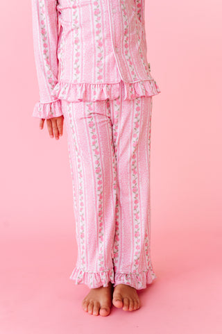 Blush Bouquet Ruffle Button Up Set