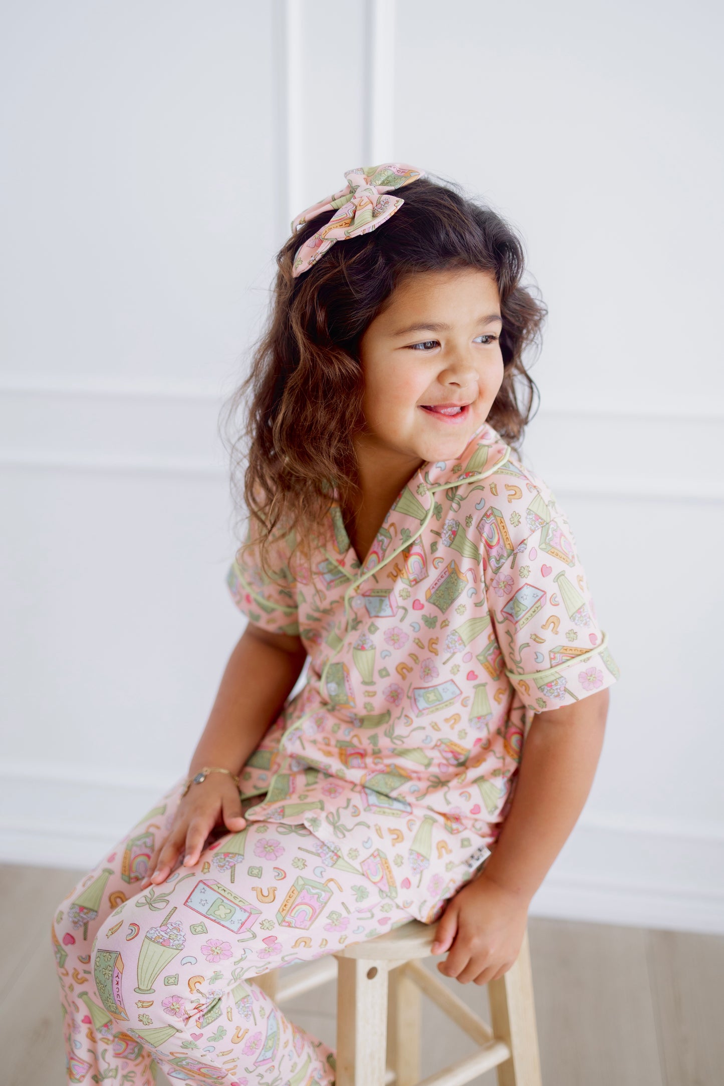 Shamrock Shakes Short Sleeve Flare Button Up Set