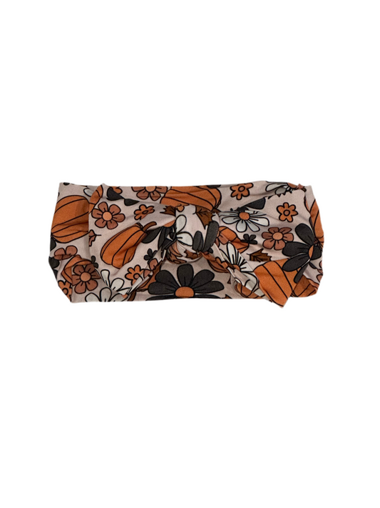 Harvest Blooms Top Knot Bow
