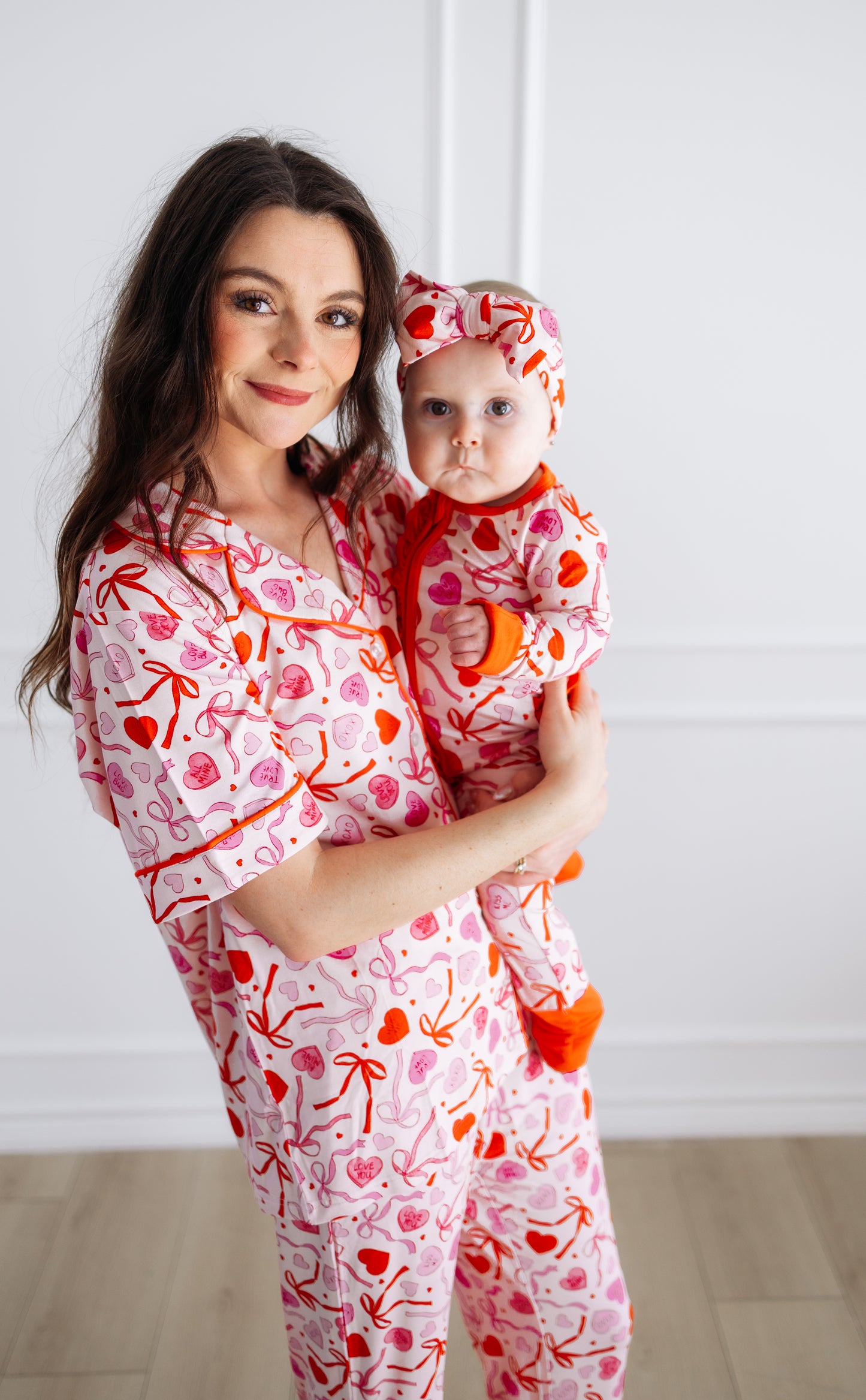 Sweetheart Ribbons Adult Short Sleeve Flare Button Up Set