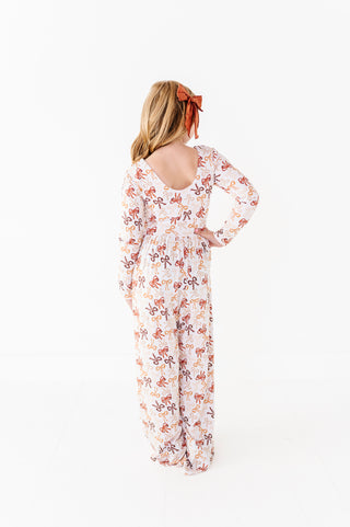 Autumn Ribbons Wide Leg Romper (EST SHIP TIME 3-4 WEEKS)
