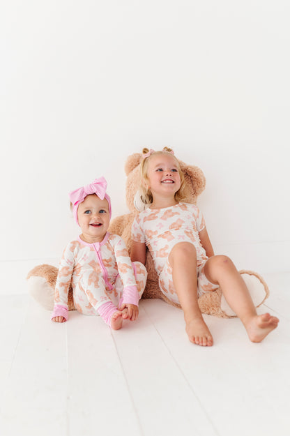 Baby Pink Teddy Short Set