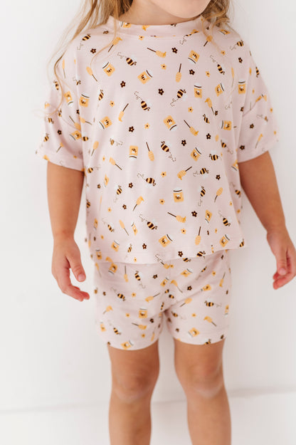 Local Honey Drawstring Short Set
