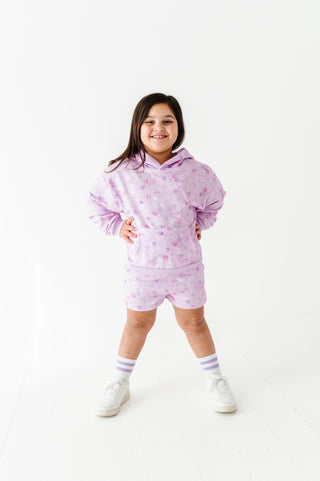 Lilac Petals Kids Sweat Shorts