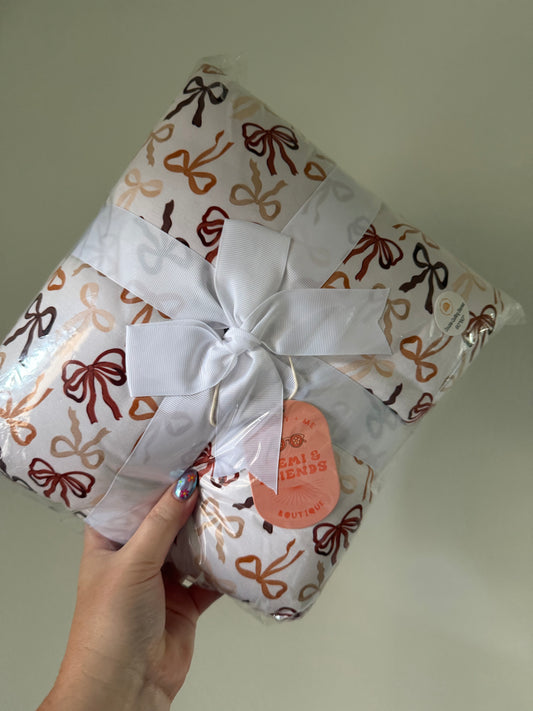 Autumn Ribbons Cloud Quilted Blanket (EST SHIP TIME 3-4 WEEKS)
