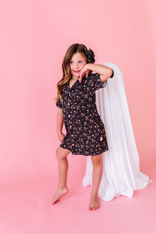 Moonlight Meadows Ribbed Button Up Gown (EST SHIP TIME 1-2 WEEKS)