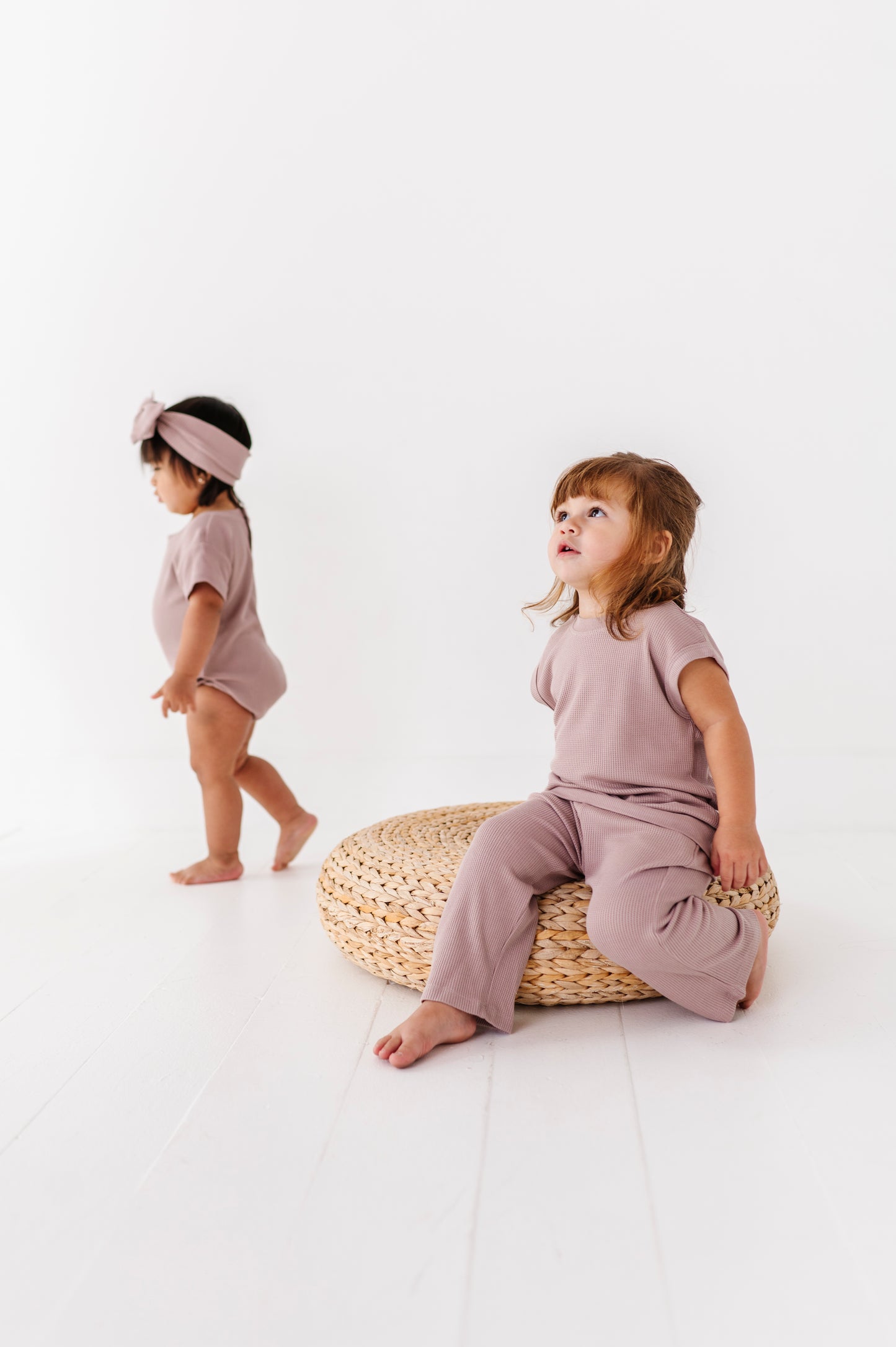 Solid Waffle Knit Set