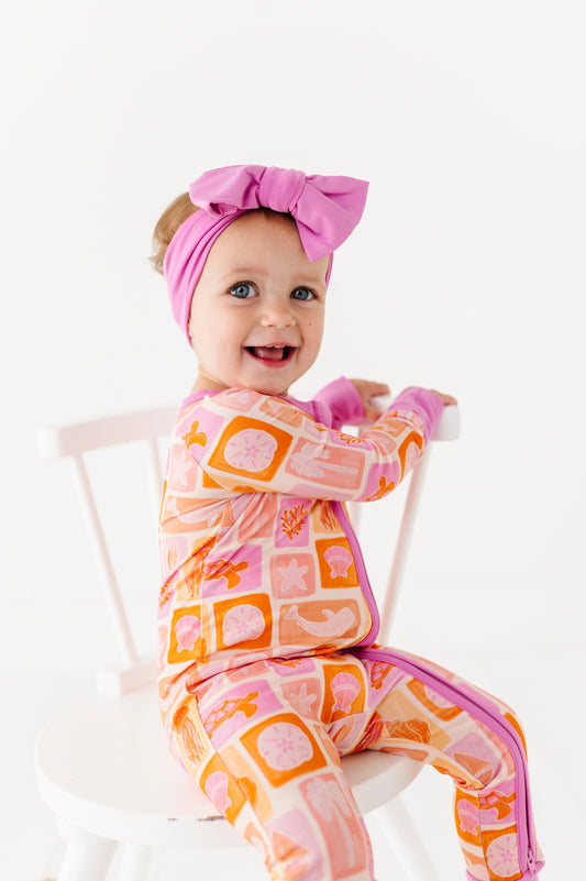 Pink Paradise Solid Top Knot Bow