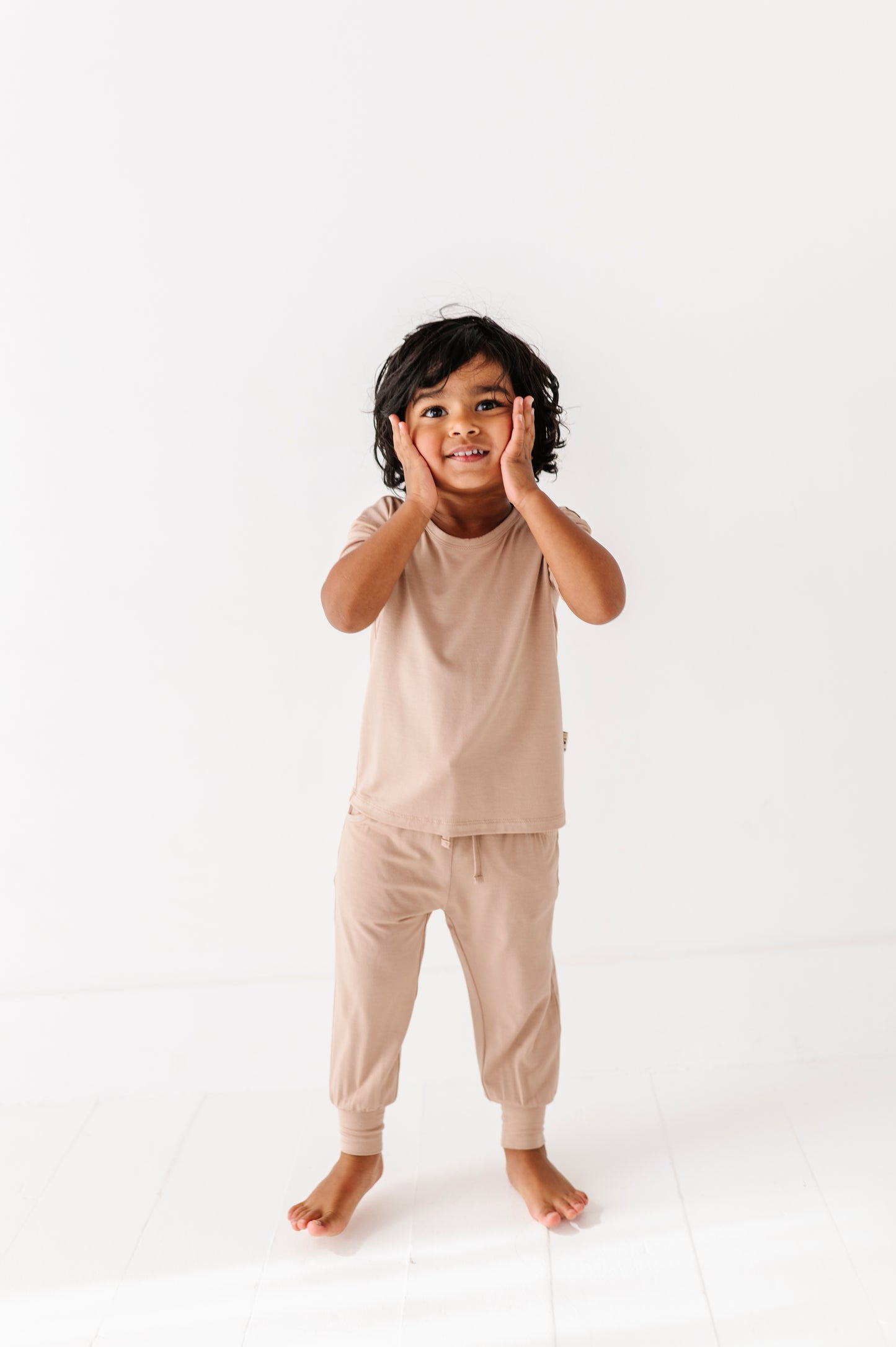 Sand Neutrals Kids Jogger Set