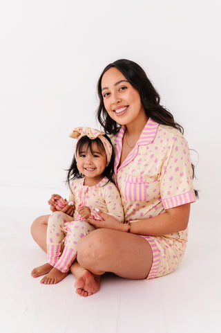 Buttercream Blossoms Adult Button Up Short Set