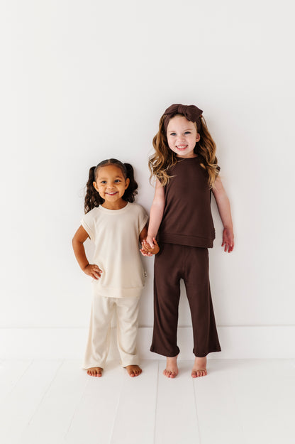 Solid Waffle Knit Set