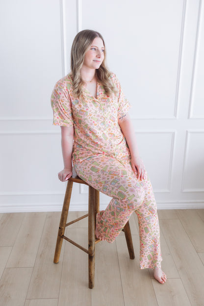 Shamrock Shakes Adult Short Sleeve Flare Button Up Set