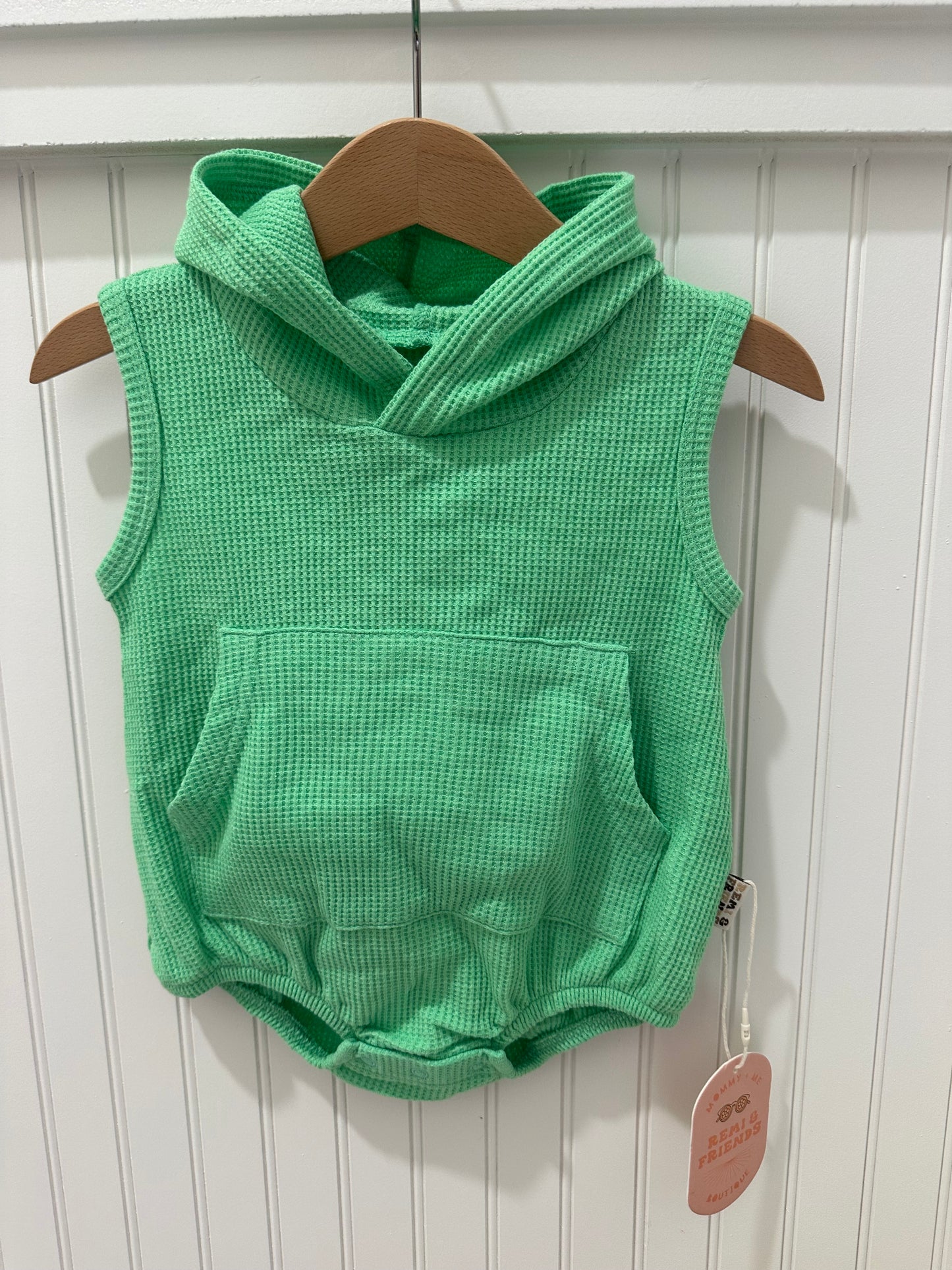 Waffle Hooded Tank Bubble