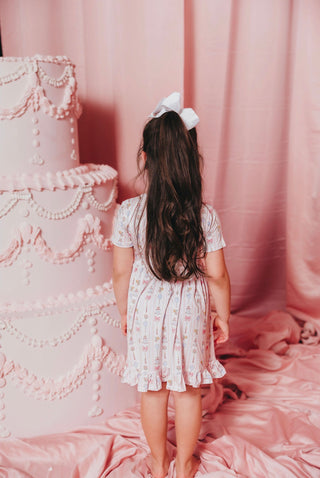 Birthday Girl Short Sleeve Ruffle Dress