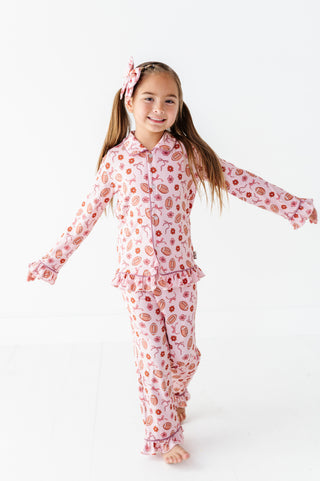 Friday Night Florals Ruffle Button Up Set (EST SHIP TIME 3-4 WEEKS)