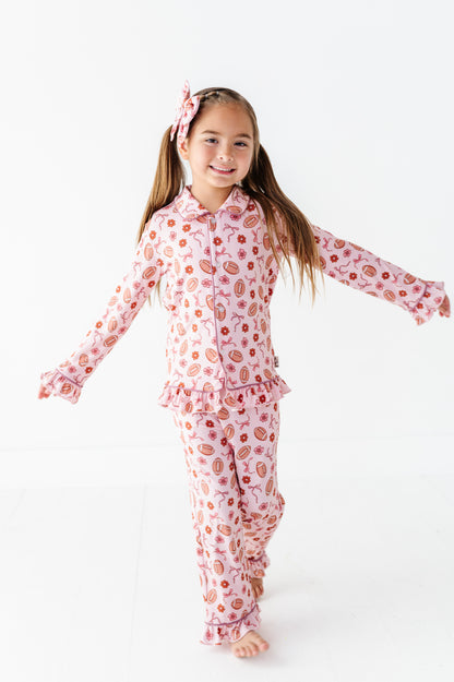 Friday Night Florals Ruffle Button Up Set (EST SHIP TIME 3-4 WEEKS)