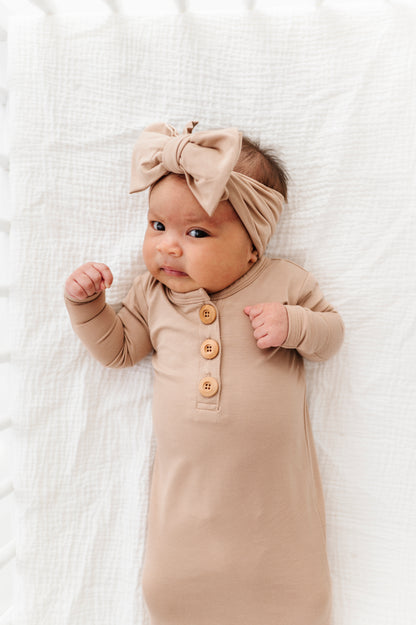Sand Neutrals Top Knot Bow