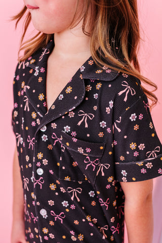 Moonlight Meadows Ribbed Button Up Gown (EST SHIP TIME 1-2 WEEKS)