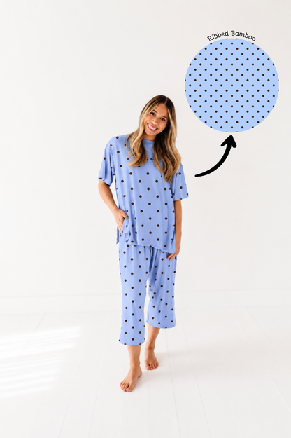 PRE-ORDER OCTOBER Blue Polka Dot Adult Cropped Play Set (Copy)