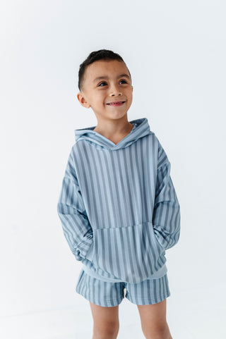Harbor Stripe Kids Hooded Sweatshirt