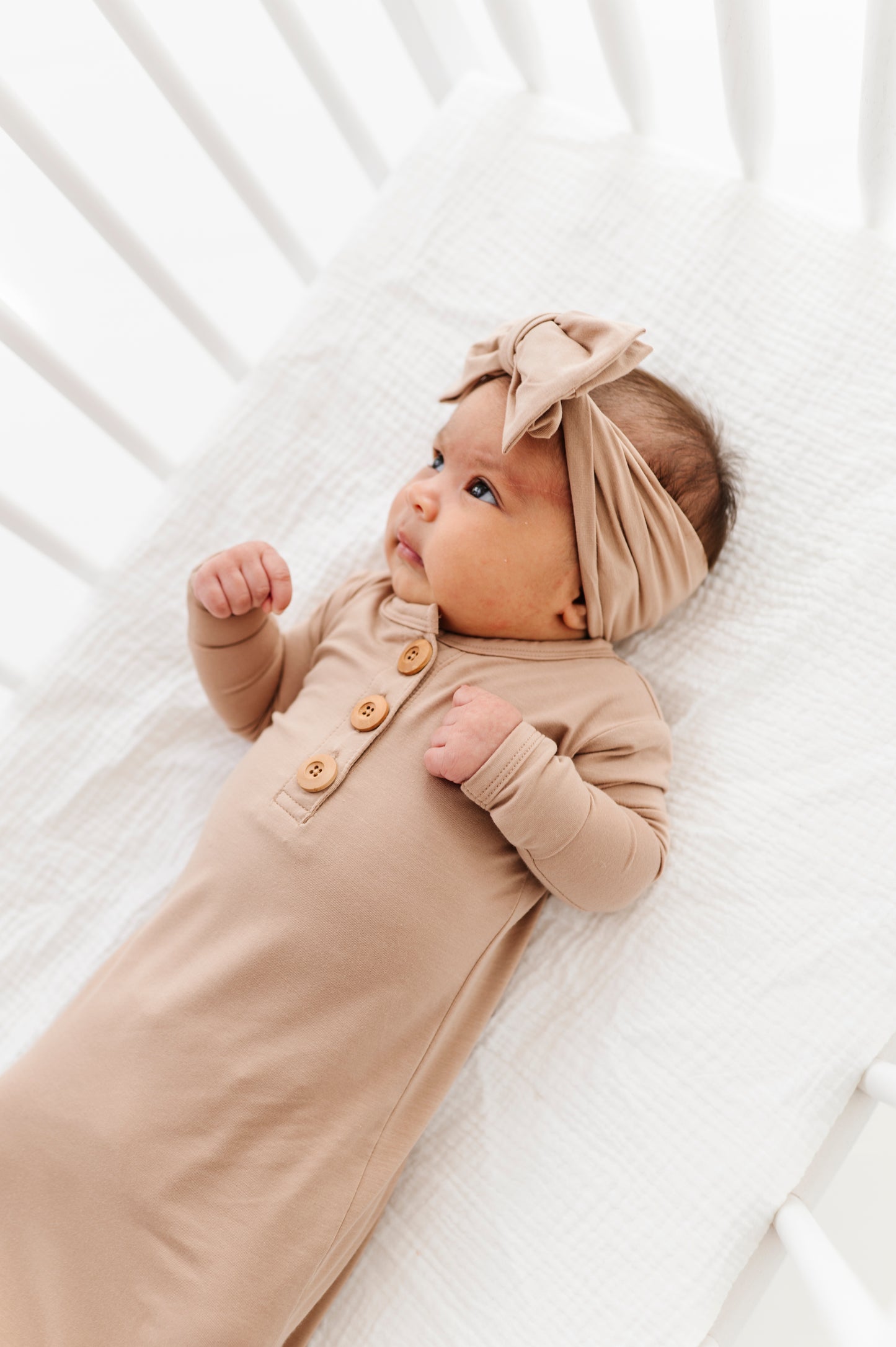 Sand Neutrals Top Knot Bow