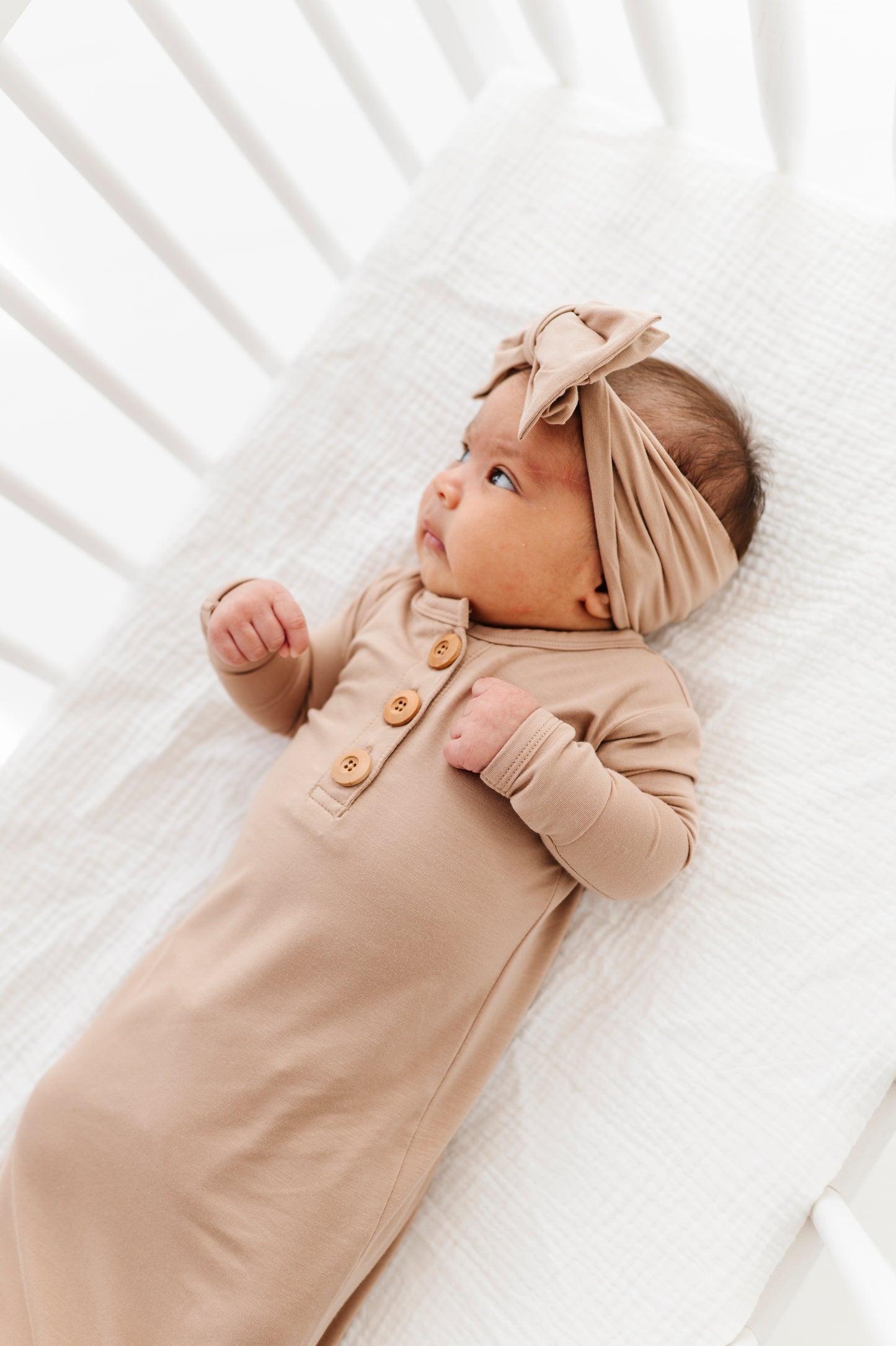 Sand Neutrals Top Knot Bow
