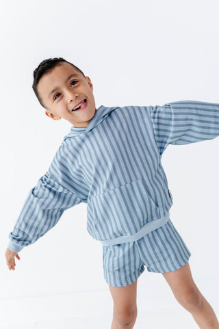 Harbor Stripe Kids Sweat Shorts