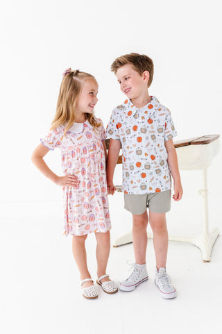 First Bell Blooms Collared Dress