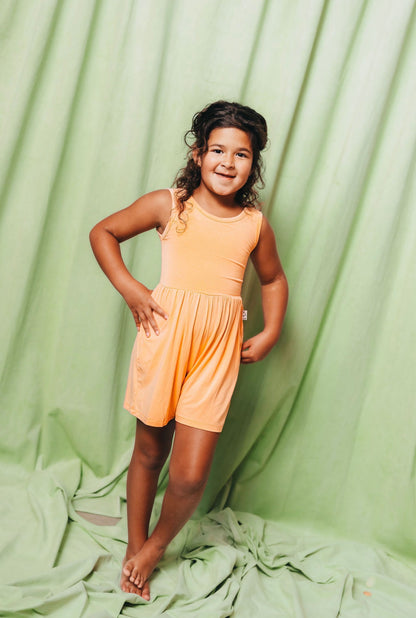 Peach Tank Shorty Romper
