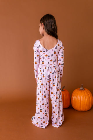 Midnight Meows Wide Leg Romper