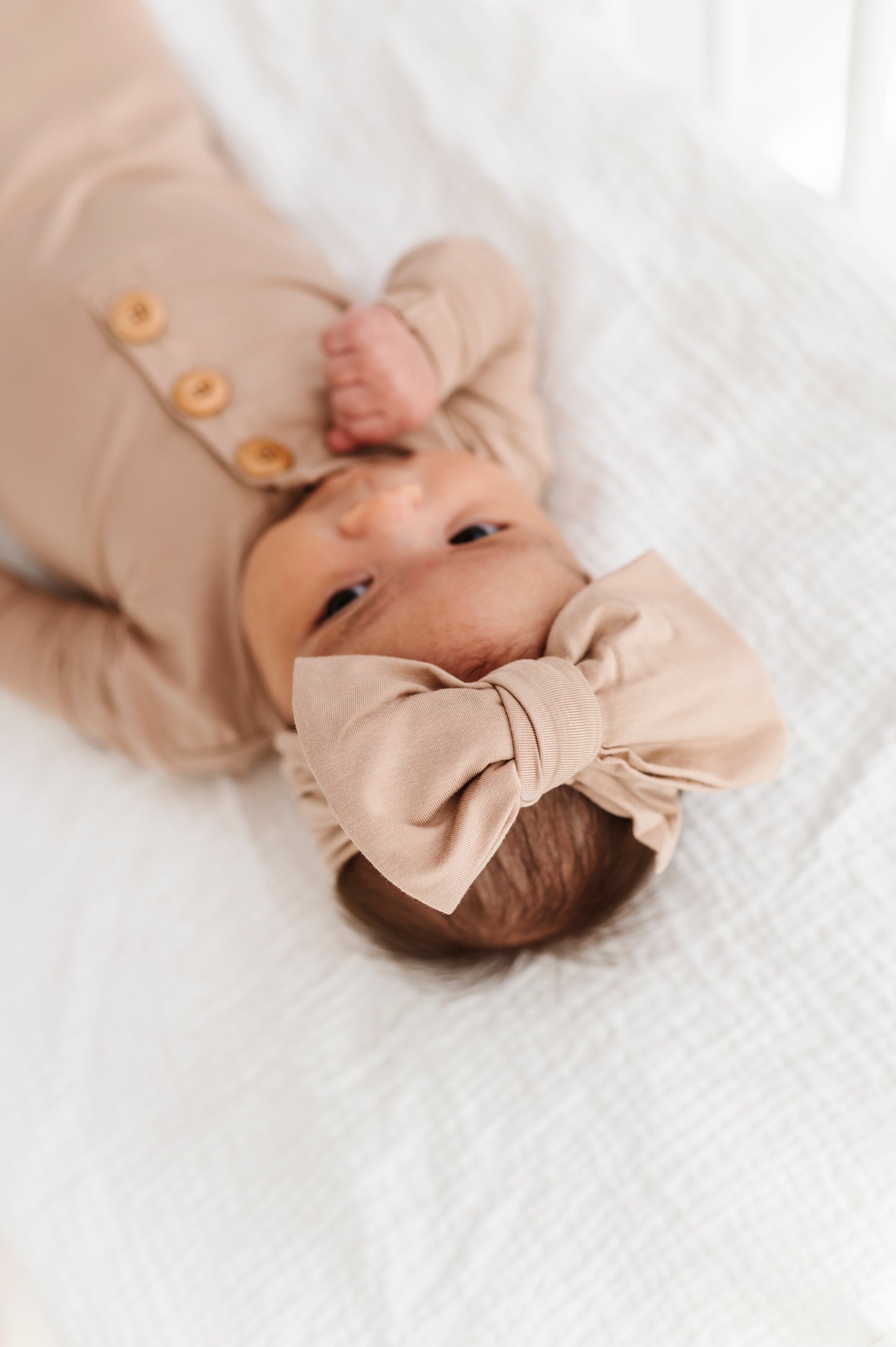 Sand Neutrals Top Knot Bow