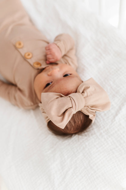 Sand Neutrals Top Knot Bow