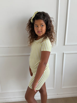 Green Stripe Short Set