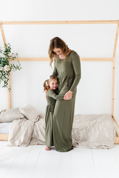 Earth Tones Mama Wide Leg Rompers