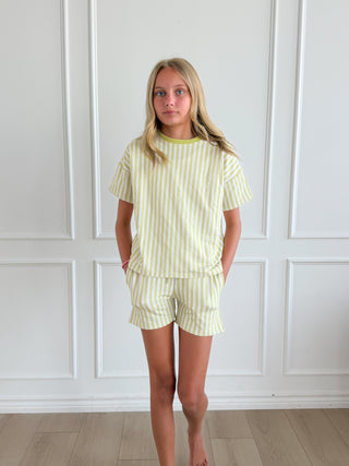 Green Stripe Terry Set