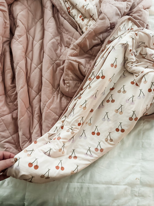 Cherry Chic Quilted Cloud Blanket
