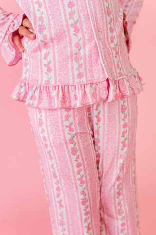 Blush Bouquet Ruffle Button Up Set