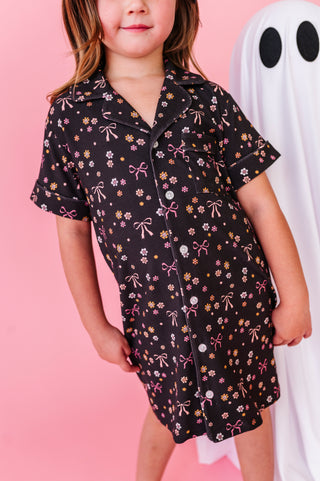 Moonlight Meadows Ribbed Button Up Gown (EST SHIP TIME 1-2 WEEKS)