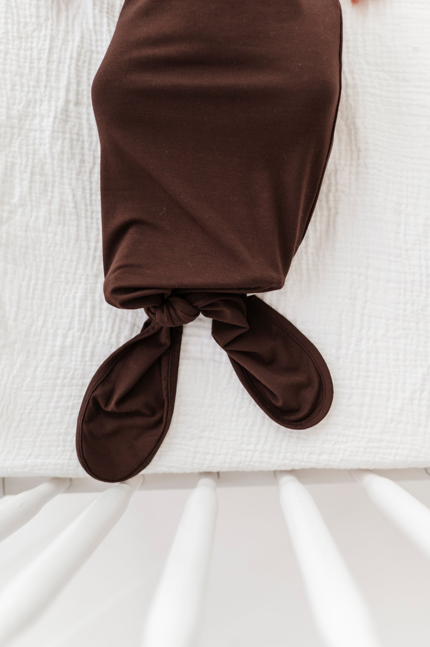 Espresso Newborn Knotted Gown