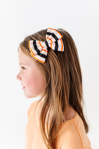 Waverly Stripe Piggy Clip Bows (EST SHIP TIME 1-2 WEEKS)