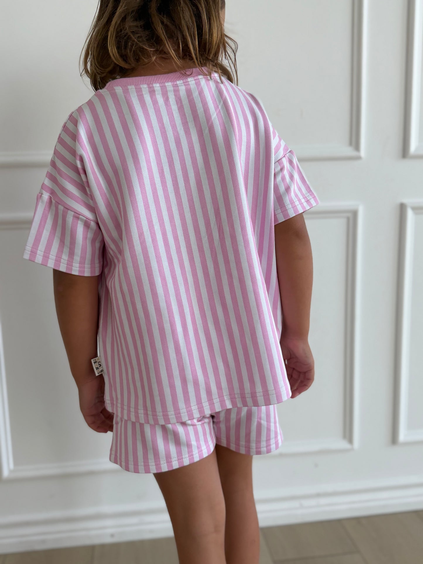 Pink Stripe Terry Set