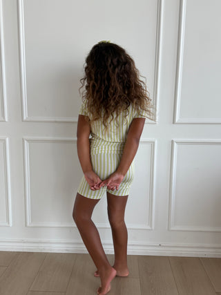Green Stripe Short Set