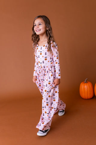 Midnight Meows Wide Leg Romper